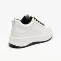 Chanel CC Womens Sneakers  leather platform with a double-C logo accent A2669 - 2
