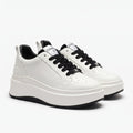 Chanel CC Womens Sneakers  leather platform with a double-C logo accent A2669 - 4