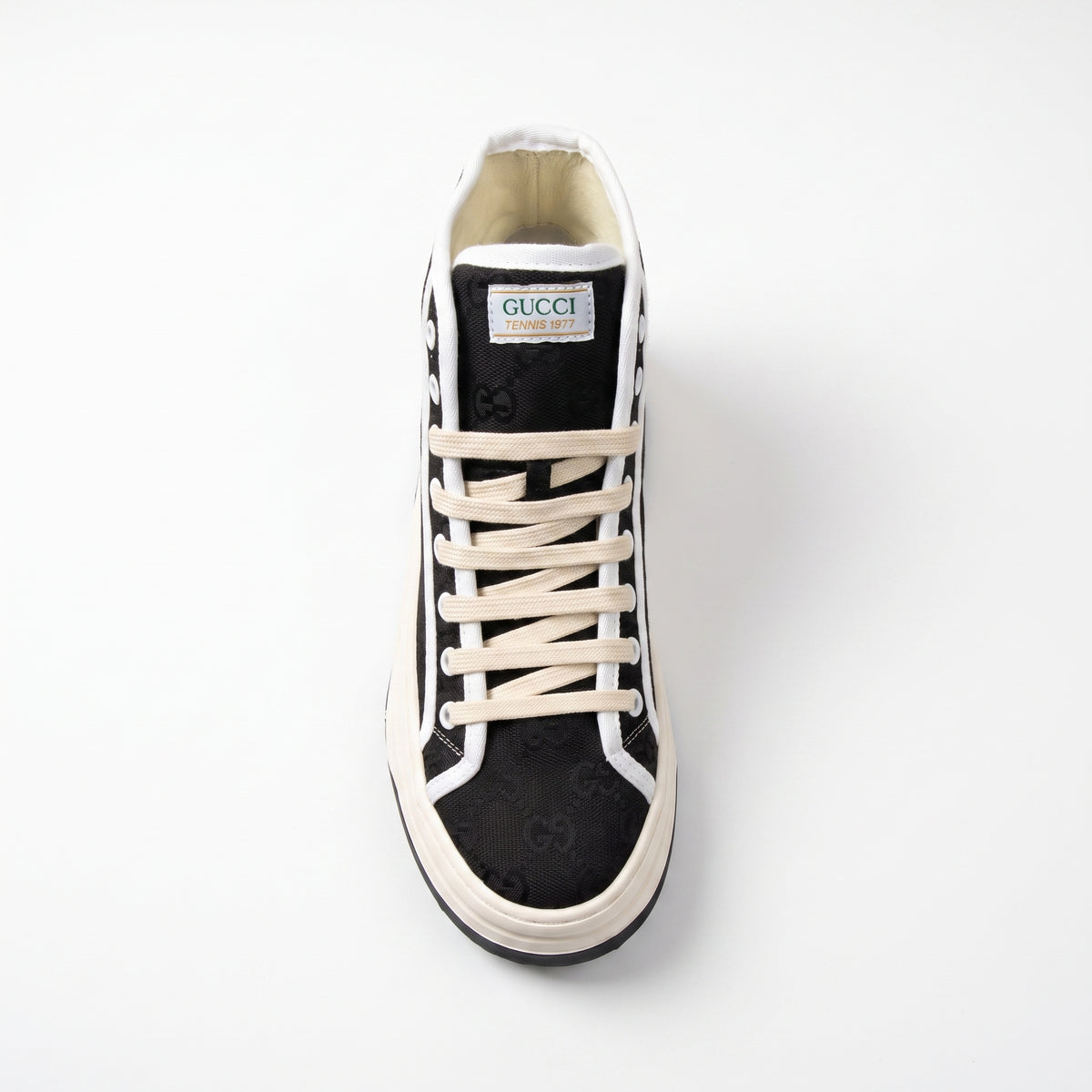 Gucci Original Canvas Woman High-Top Sneakers GG monogram canvas upper and platform sole G34087 - 3