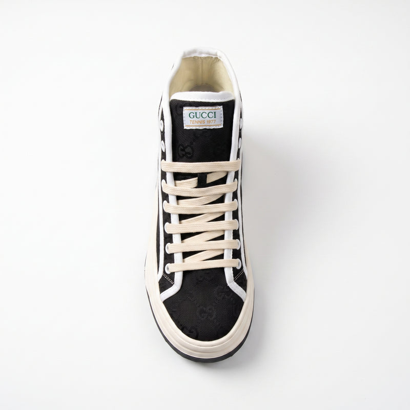 Gucci Original Canvas Woman High-Top Sneakers GG monogram canvas upper and platform sole G34087 - 3