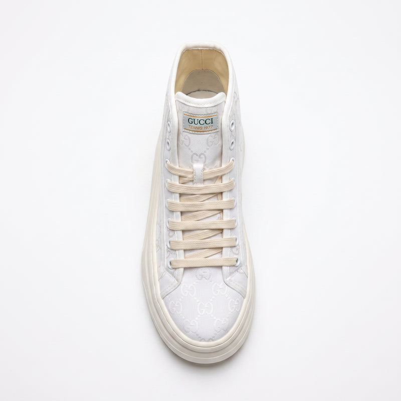 Gucci Original Canvas Woman High-Top Sneakers GG monogram canvas upper and platform sole G34087 - 7