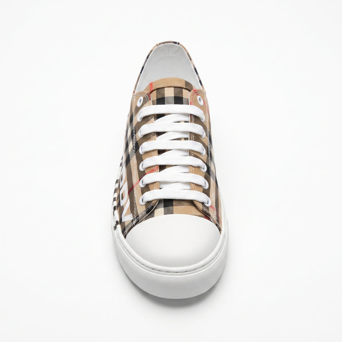 Women's Burberry sneakers featuring the classic check pattern, the Burberry logo, and a chunky sole B1850. - 3