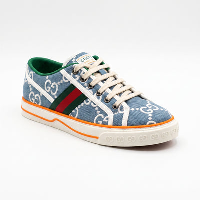 Gucci Woman Sneakers in GG monogram denim canvas blue Gu2744.