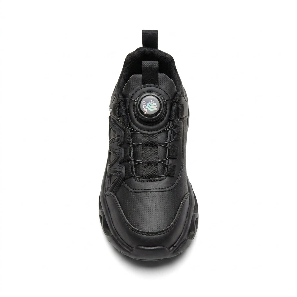 Kids Sneakers School with Adjustable Dial Laces Breathable Easy to wear dial closure alternative to laces 7590-1 Black - 3
