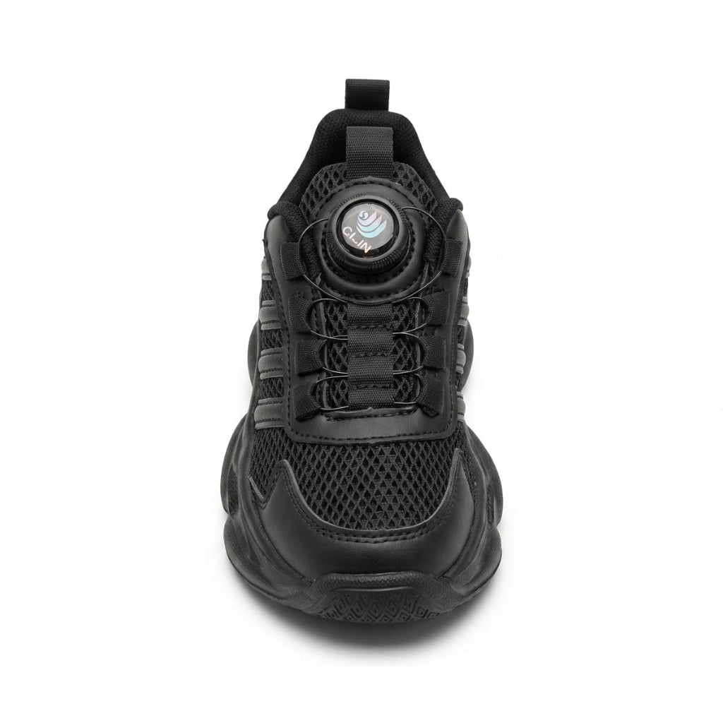 Kids Sneakers School with Adjustable Dial Laces Breathable Easy to wear dial closure alternative to laces 7582 Black - 3