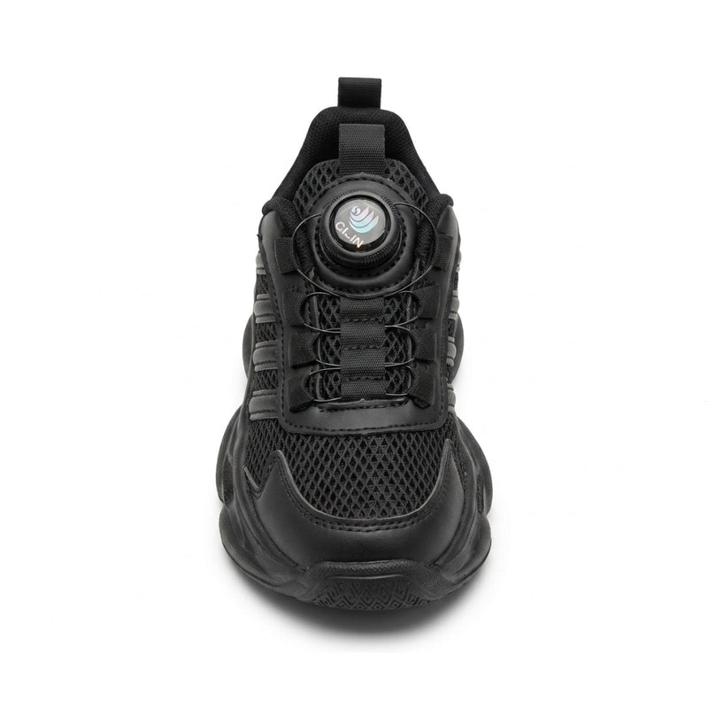 Kids Sneakers School with Adjustable Dial Laces Breathable Easy to wear dial closure alternative to laces 7582 Black - 3