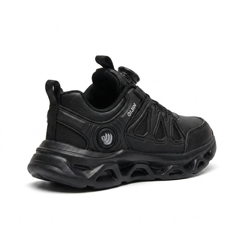 Kids Sneakers School with Adjustable Dial Laces Breathable Easy to wear dial closure alternative to laces 7590-1 Black - 2