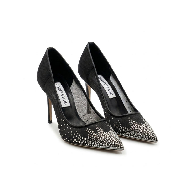 Jimmy Choo Love Sb 85 Heeled Shoes Mesh Pointed-Toe Pumps Crystal Woman 9039 - 4
