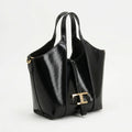 Tod's Timeless Small Shopping Bag in glossy leather – Dimensions: 20 cm (length) x 20 cm (width) Woman 8819 Black - 2