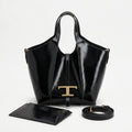 Tod's Timeless Small Shopping Bag in glossy leather – Dimensions: 20 cm (length) x 20 cm (width) Woman 8819 Black - 1