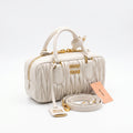 Miu Miu Arcadie Matelassé Nappa Leather Bag For Woman 5BB142 White - 2