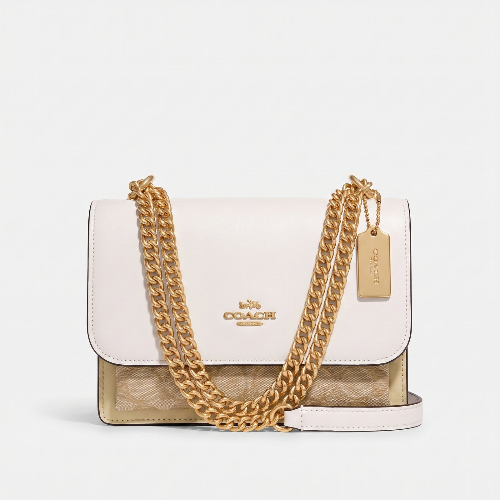 Coach crossbody bag Woman (15 cm height, 20 cm width) 978 White&Beige - 1