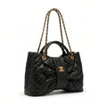 Chanel Lambskin Quilted Mini Bow Bag Woman 99888 Black - 4