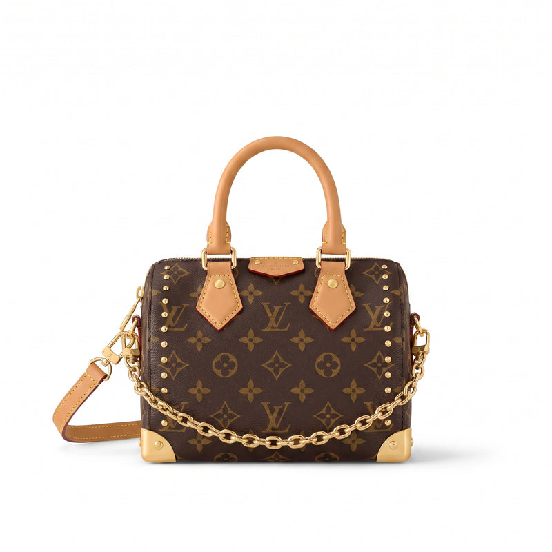 Louis Vuitton Pre-Owned Speedy Trunk Bag Woman Monogram Bold 13146 Brown/Beige - 3