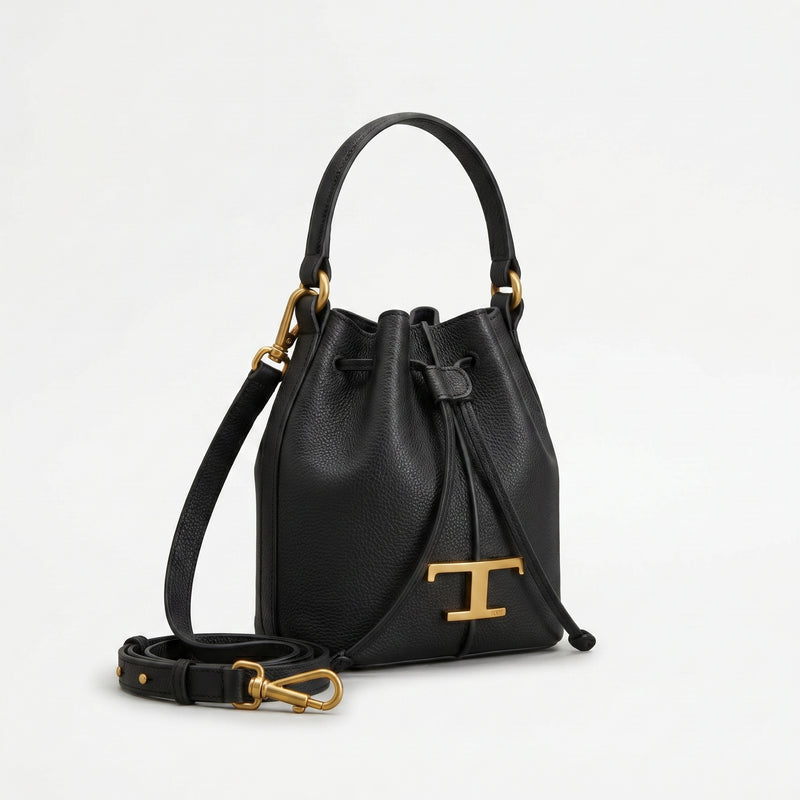 Tod's Bucket Bag with Charm – Dimensions: 20 cm (length) x 20 cm (width) Woman 8817 Black - 2