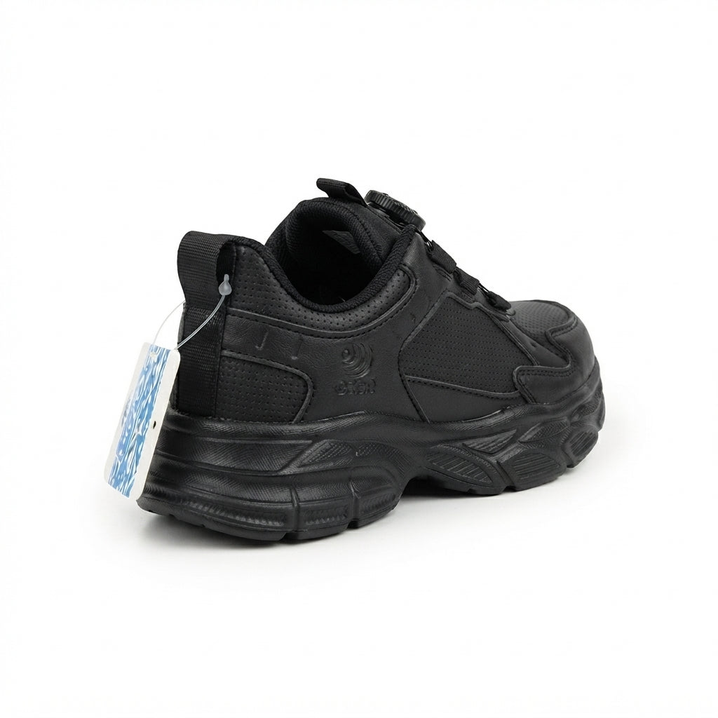 Kids Sneakers School with Adjustable Dial Laces Breathable Easy to wear dial closure alternative to laces 7596-1 Black - 2