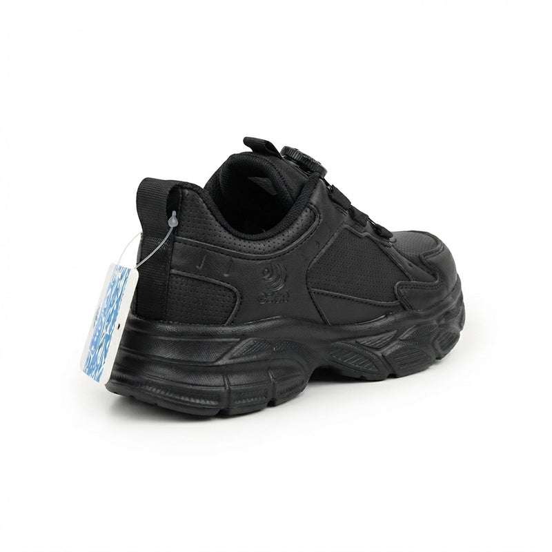 Kids Sneakers School with Adjustable Dial Laces Breathable Easy to wear dial closure alternative to laces 7596-1 Black - 2