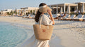 Celine Raffia Tote Bag With Calfskin Leather Trim Woman CEL 213 Brown - 6