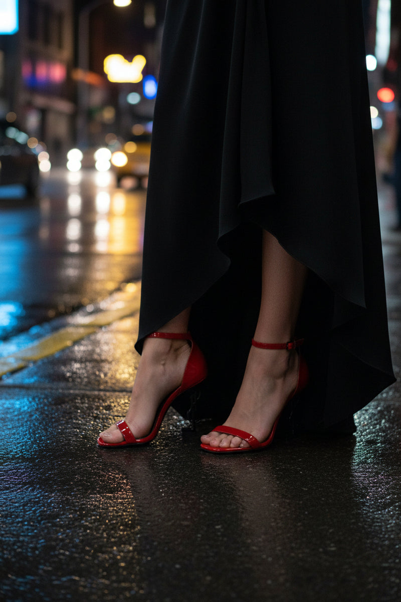 Saint Laurent YSL Opyum Sandals Heels Woman 1898 Red - 5