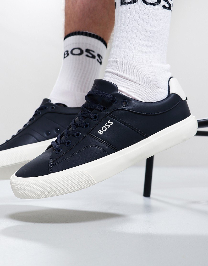 HUGO BOSS Original Aiden TENN LTB Trainers Sneakers Men 50522833 Navy