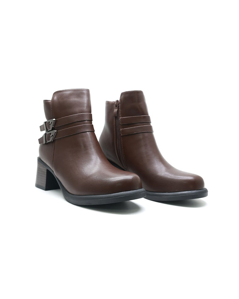 Diesel Half Boots High Quality with Buckle Detail Woman MA-916 Coffee - 4