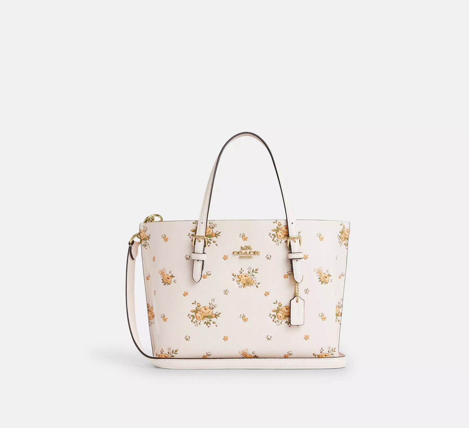 Coach Mollie Tote Bag 25 With Floral Print Tote Woman C139 White - 1