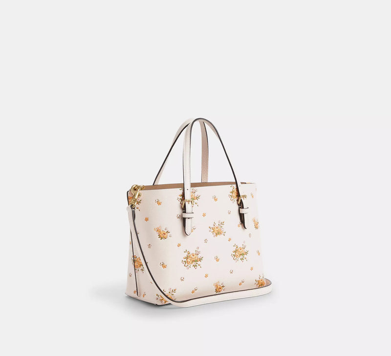 Coach Mollie Tote Bag 25 With Floral Print Tote Woman C139 White - 2