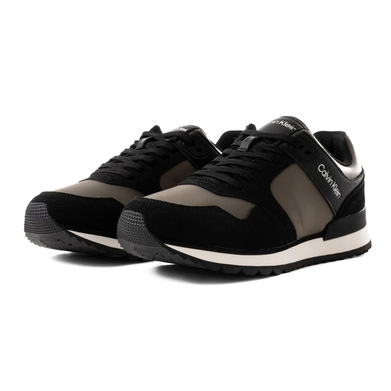 Calvin Klein Origenal Antoy Low Top Round Toe Lace-up Sneakers Man FWOFW5028 Black&Olive - 4