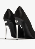 Dolce & Gabbana Pointed Leather Pumps Heels Woman DG-210 Black - 5