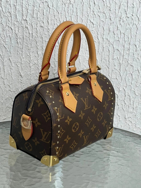 Louis Vuitton Pre-Owned Speedy Trunk Bag Woman Monogram Bold 13146 Brown/Beige - 4