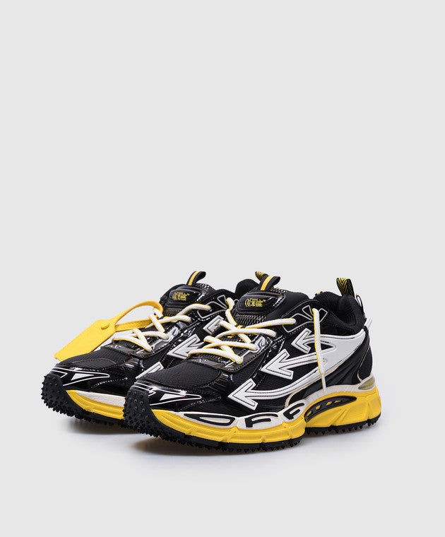 Off-White C/O Virgil Abloh Be Right Back Sneakers Man 2547 Black&Yellow - 4