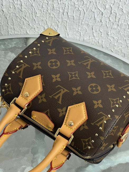 Louis Vuitton Pre-Owned Speedy Trunk Bag Woman Monogram Bold 13146 Brown/Beige - 3