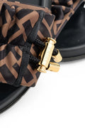 FENDI Toggle-Fastening FF-Logo Slides Slipper Woman 12395-12 Brown - 6