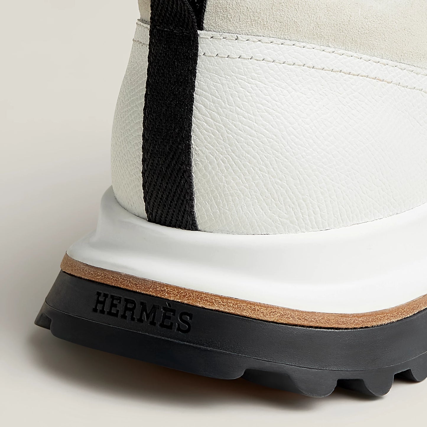 HERMES Leather Top Houses Champion the Aesthetic Sneakers Man LA009 White