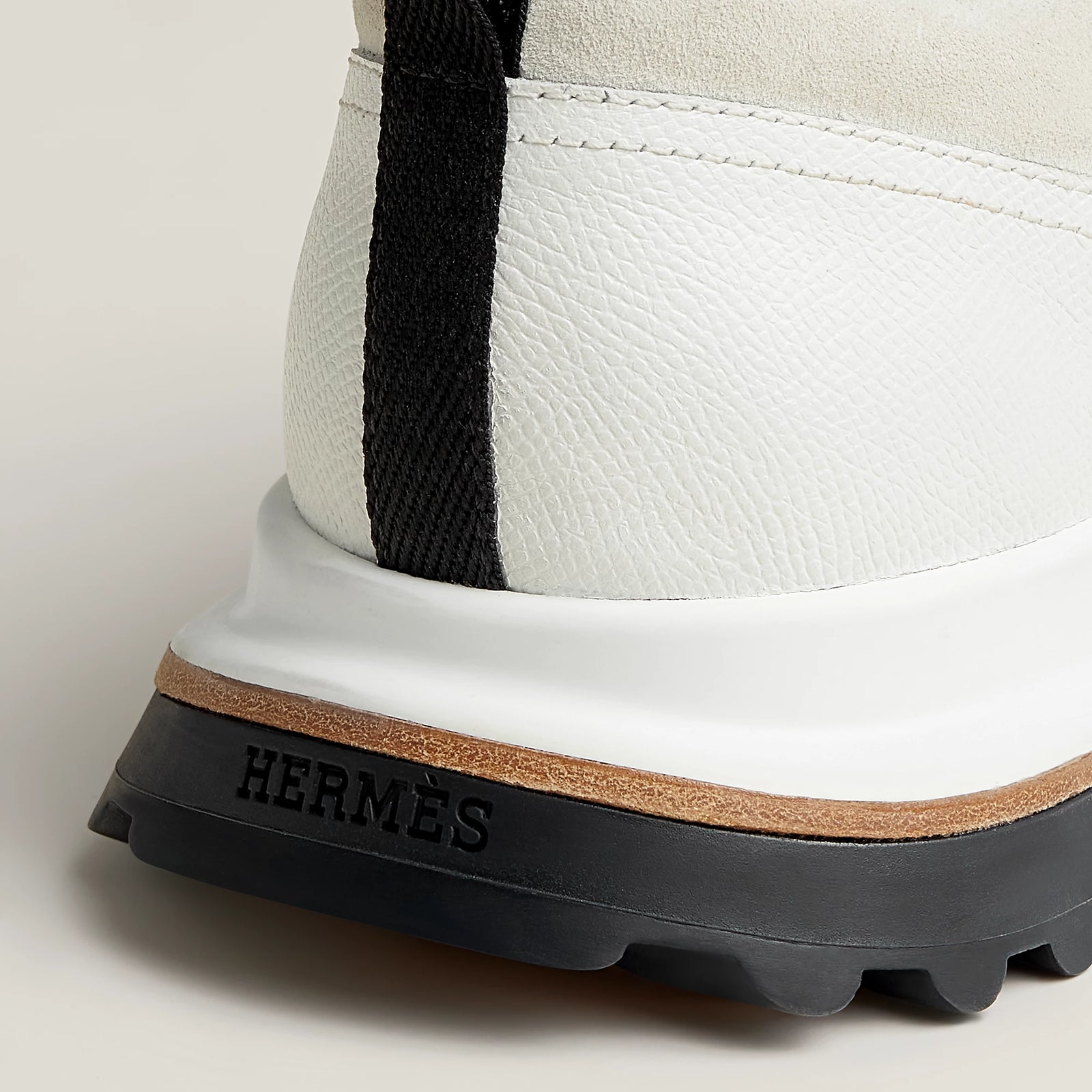 HERMES Leather Top Houses Champion the Aesthetic Sneakers Man LA009 White - 5