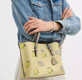 Coach Mollie Tote Bag 25 With Lemon Print Tote Woman C139 Yellow - 2