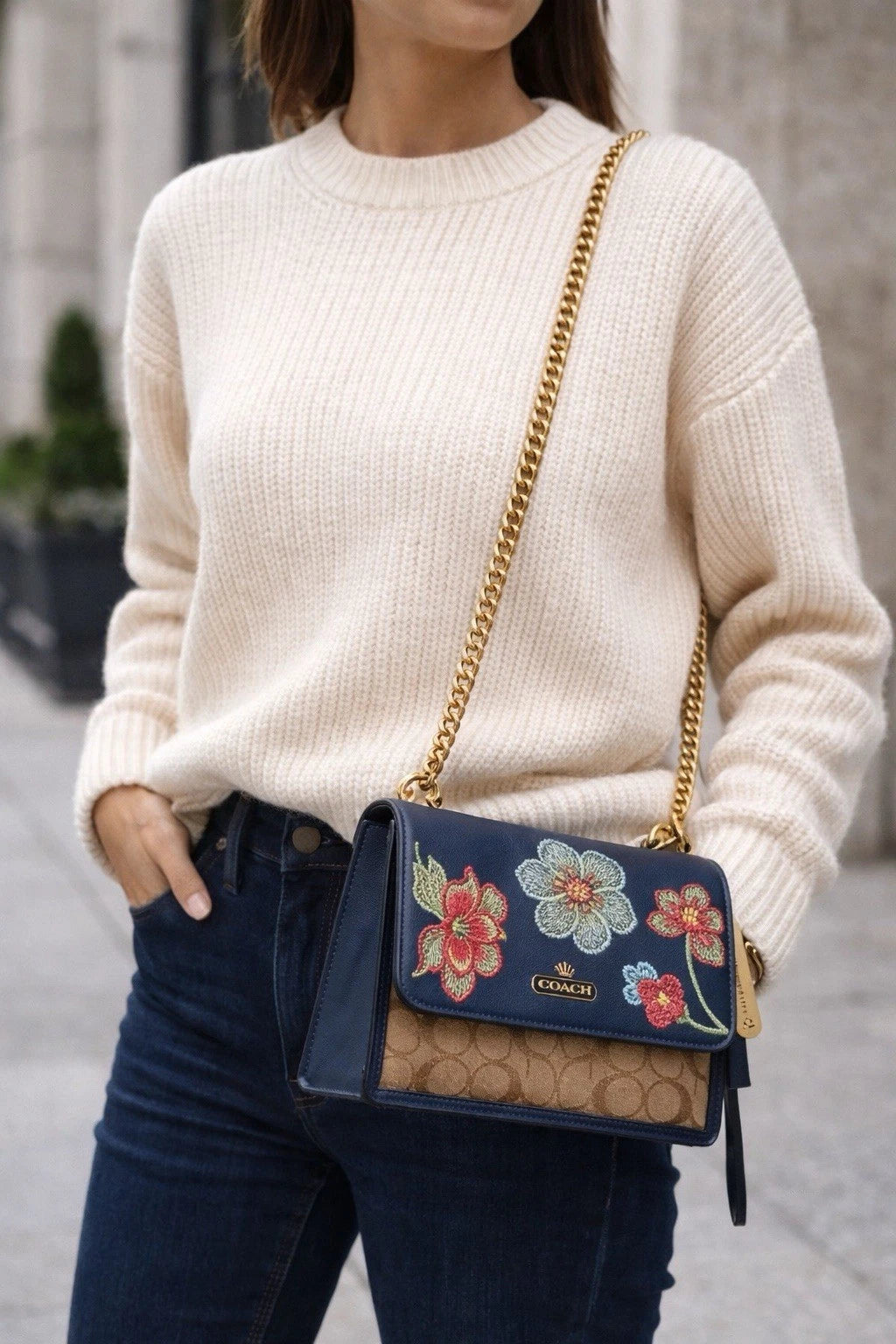 Coach crossbody bag Woman (15 cm height, 20 cm width) 978 Navy - 4