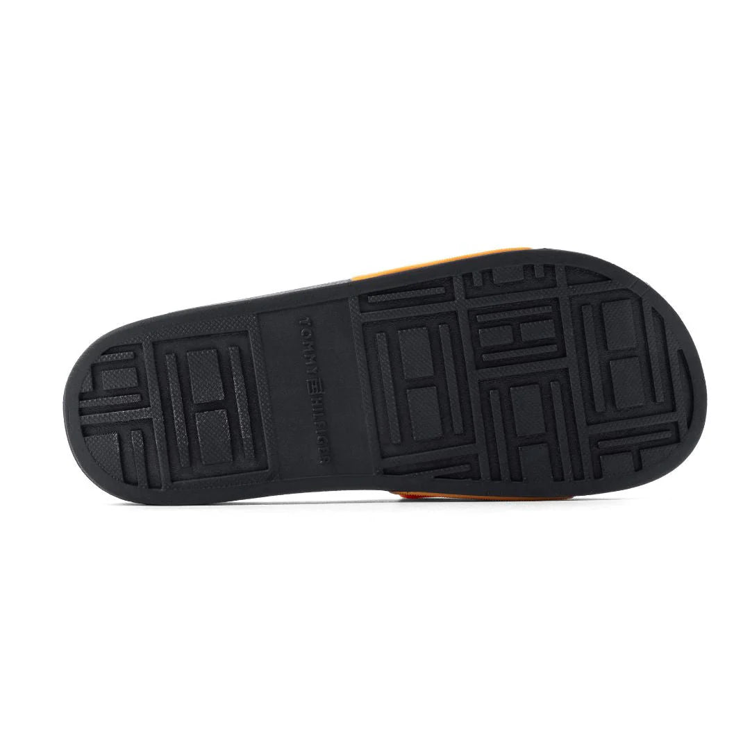 Tommy Hilfiger Original Holiday Slippers Man 58184 Black&Orange - 5