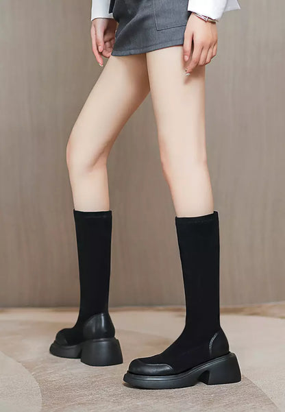 Buy Twenty Eight Shoes High Quality Boots Platform Suede Stitched Skinny 8120 Black