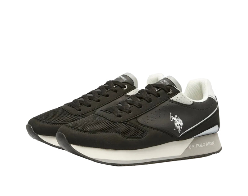 U.S Polo Assn. Nobil Trainers Origenal Sneakers Man L003M Black - 4