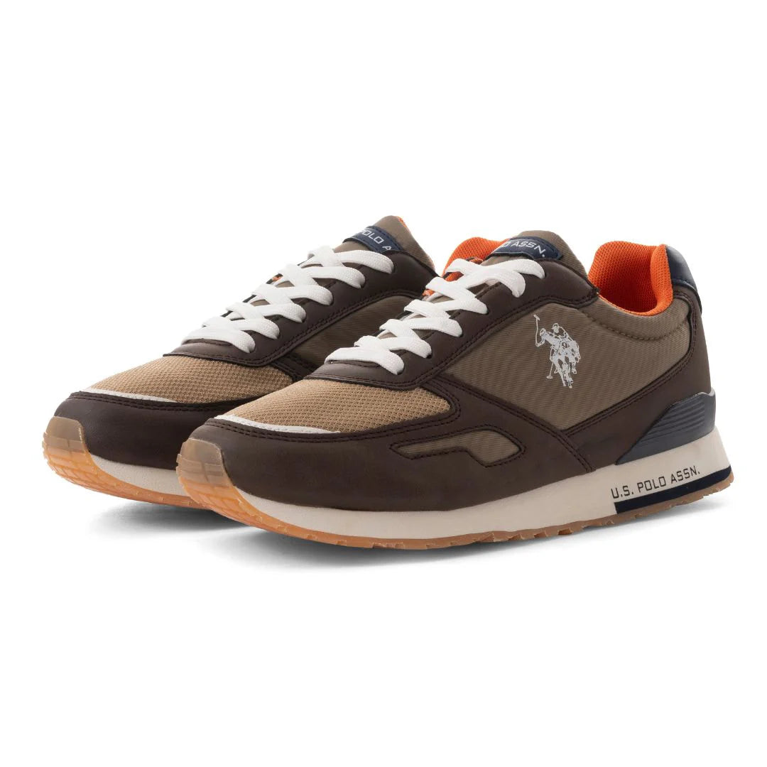 U.S. Polo Assn Original Laced Sportsman Tabry Sneakers Man Polo 1890 Coffee