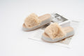Fur slide slipper Woman FUR6 Beige - 1