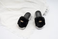 Fur slide slipper Woman FUR8 Black - 2