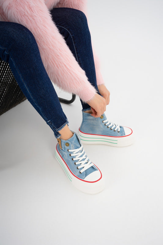 Sneakers Woman Half W-20 Sky Blue