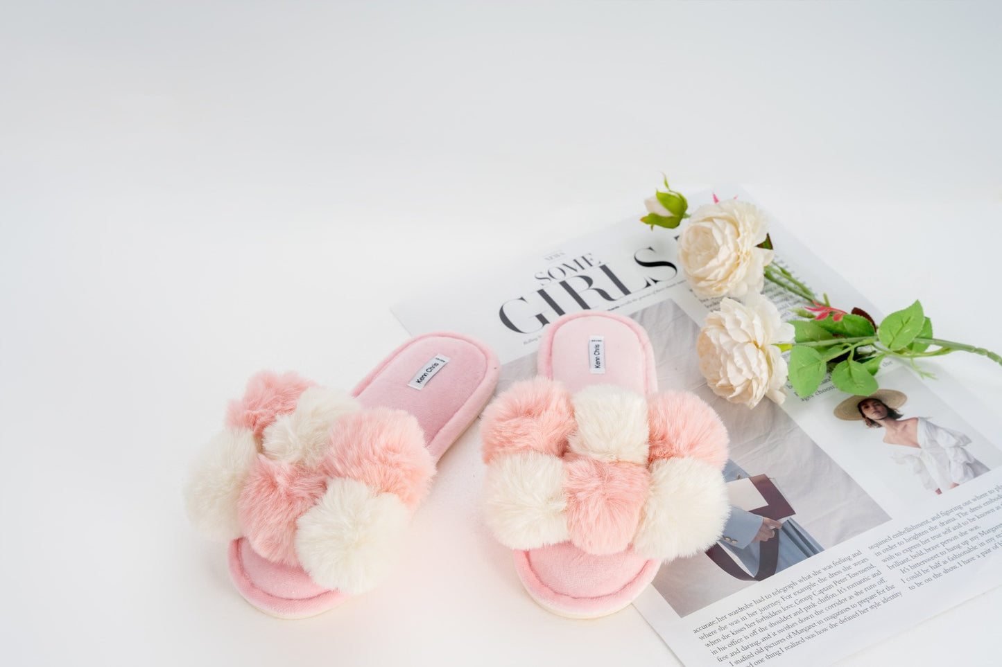 Cozy Luxe Slippers Woman F505 Pink