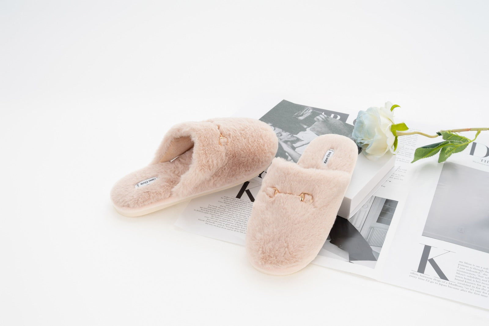 Cozy Luxe Slippers Woman F507 Beige - 3