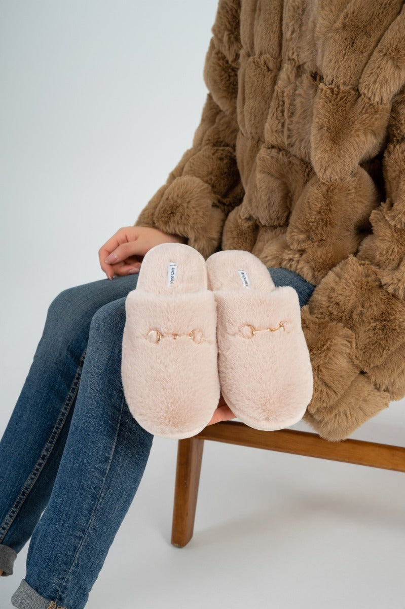 Cozy Luxe Slippers Woman F507 Beige - 1