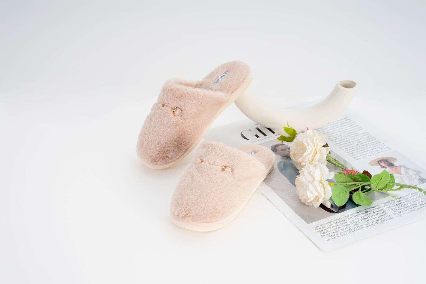 Cozy Luxe Slippers Woman F507 Beige